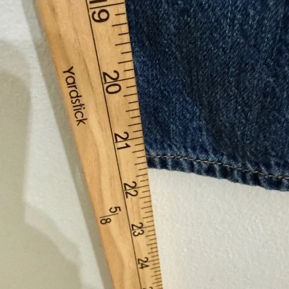 ABERCROMBIE & FITCH Low Rise Baggy Wide Leg Jeans Girls Size 9/10 Short Bear Kid - Picture 9 of 9